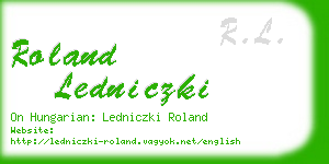 roland ledniczki business card